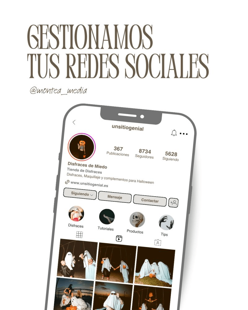 gestión de redes sociales 
montea media
